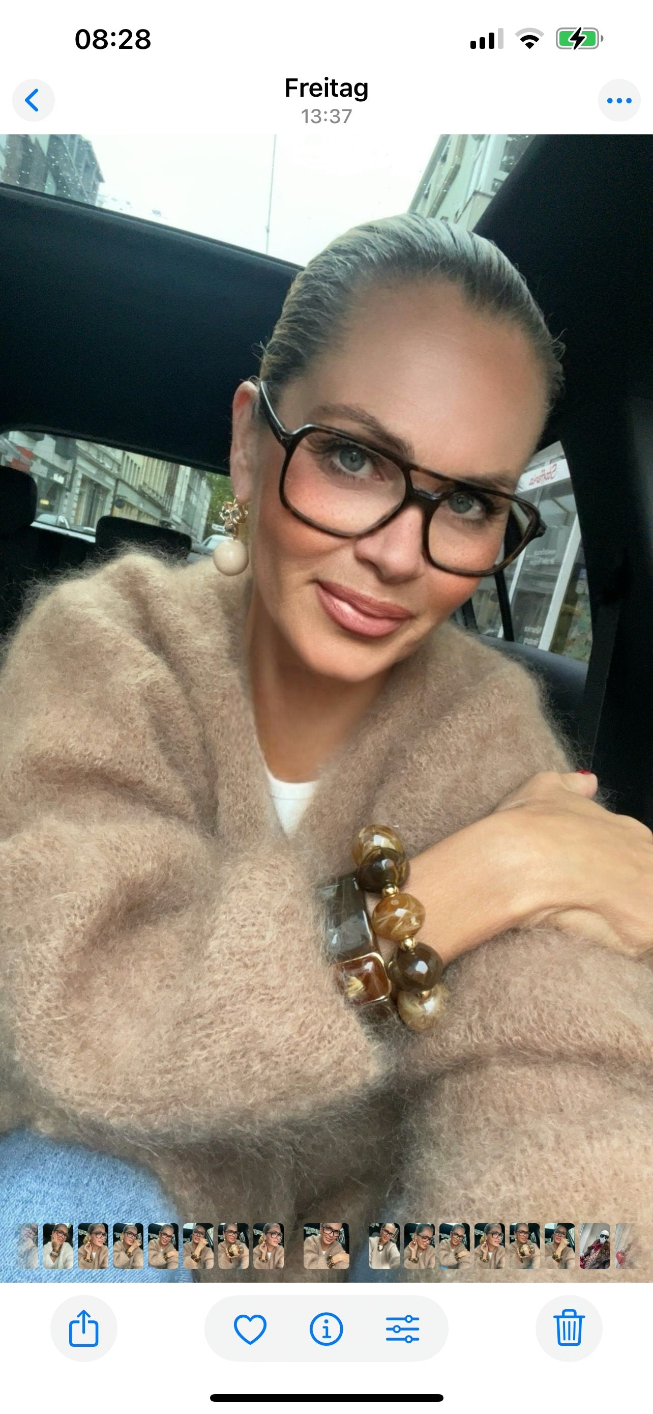 Kid Mohair Strickjacke Soft Beige