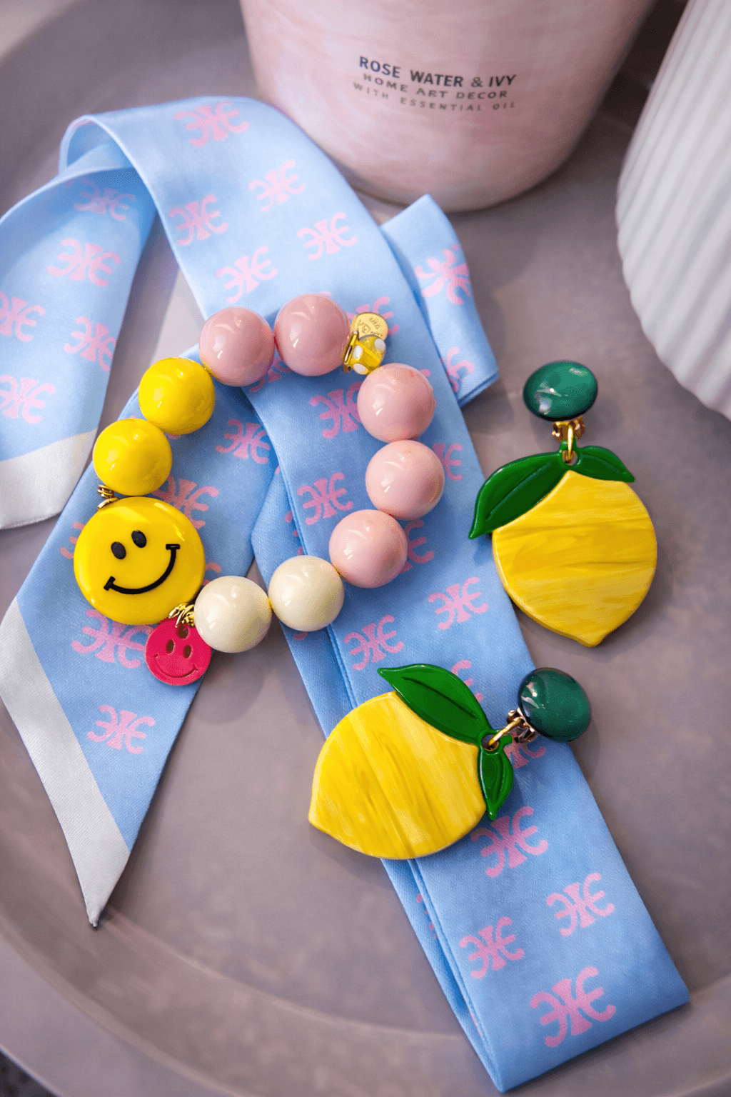 Lemon Love Statement Ohrringe Gelb & Grün - CASAPARI Schmuck & Mode Düsseldorf