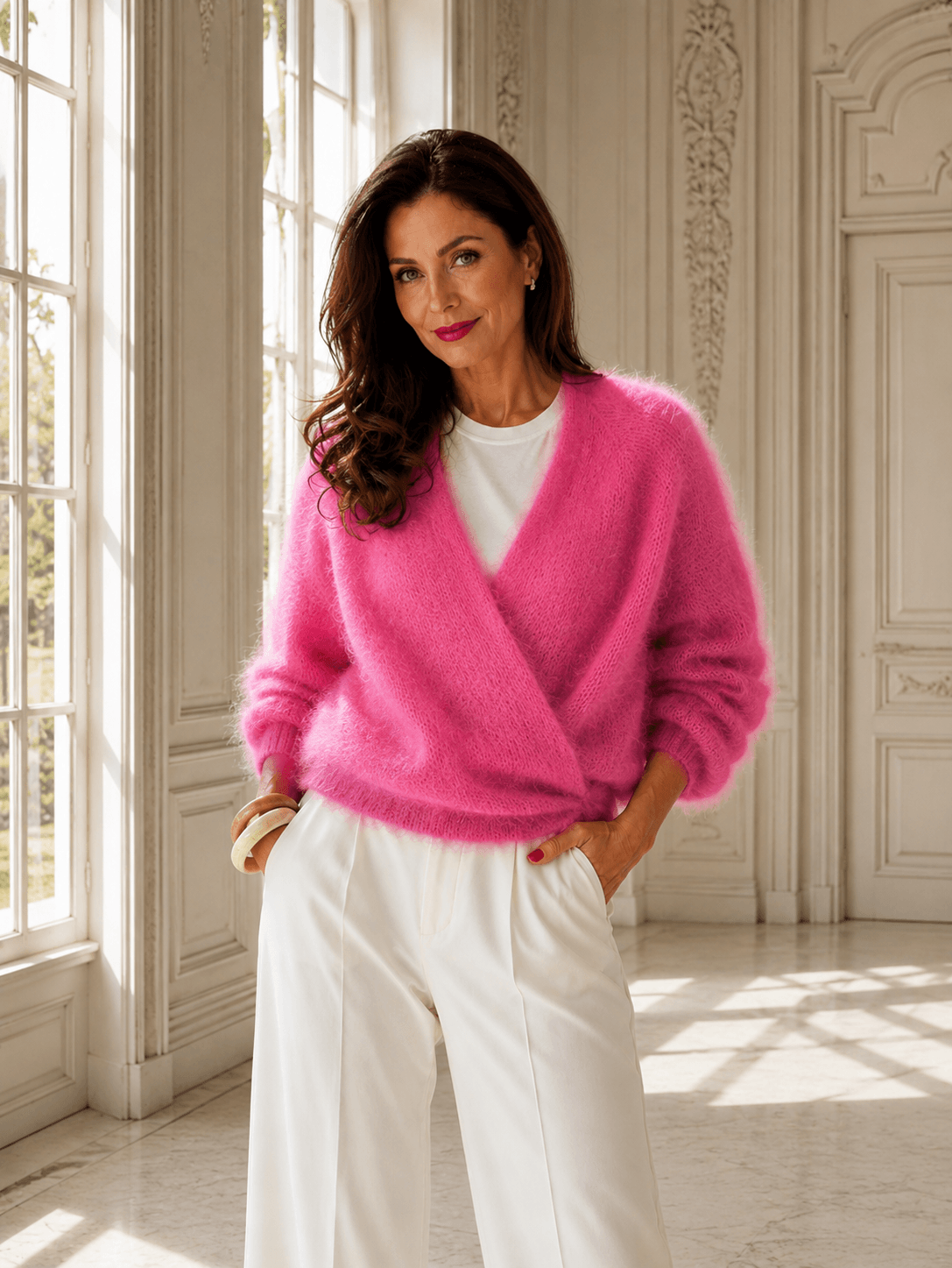 Kid Mohair Strickjacke Bubble Pink