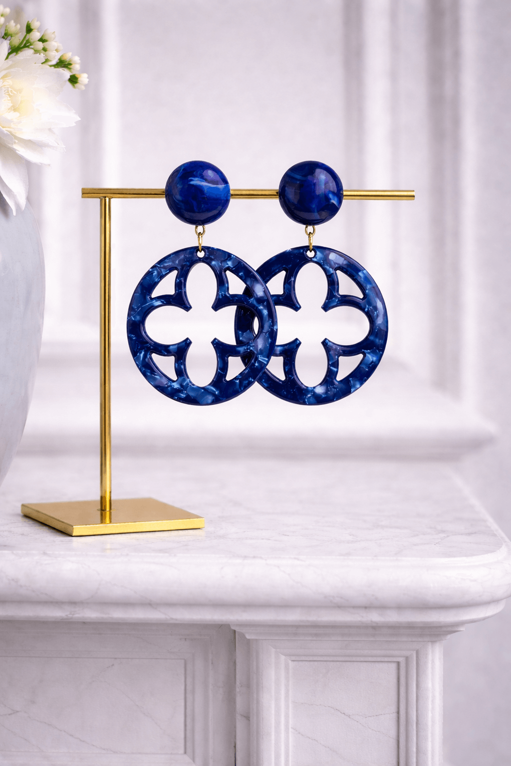 Laguna Blue Statement Ohrringe Blau - CASAPARI Schmuck & Mode Düsseldorf