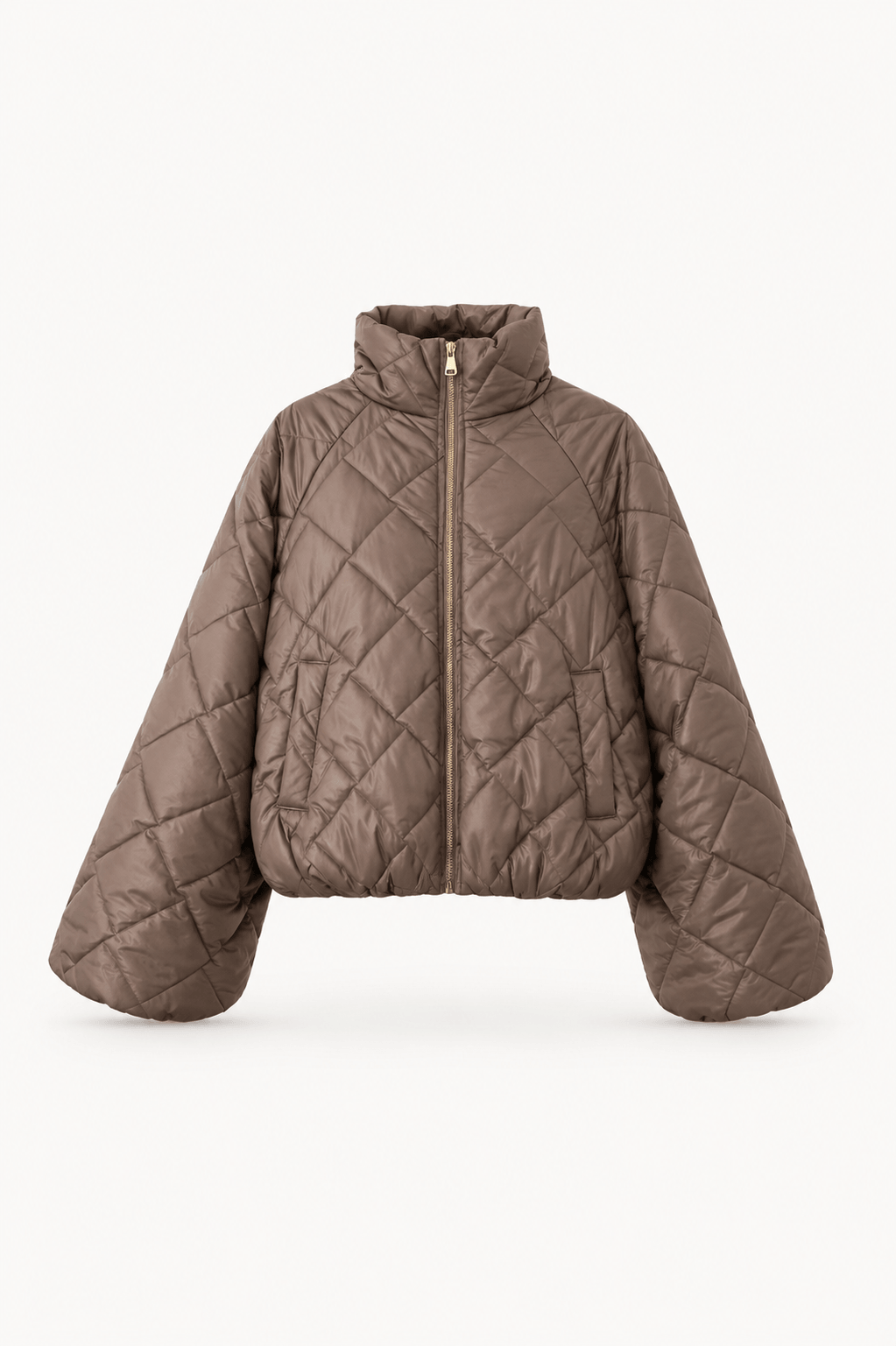Mila Stepp-Bomber Jacke Café