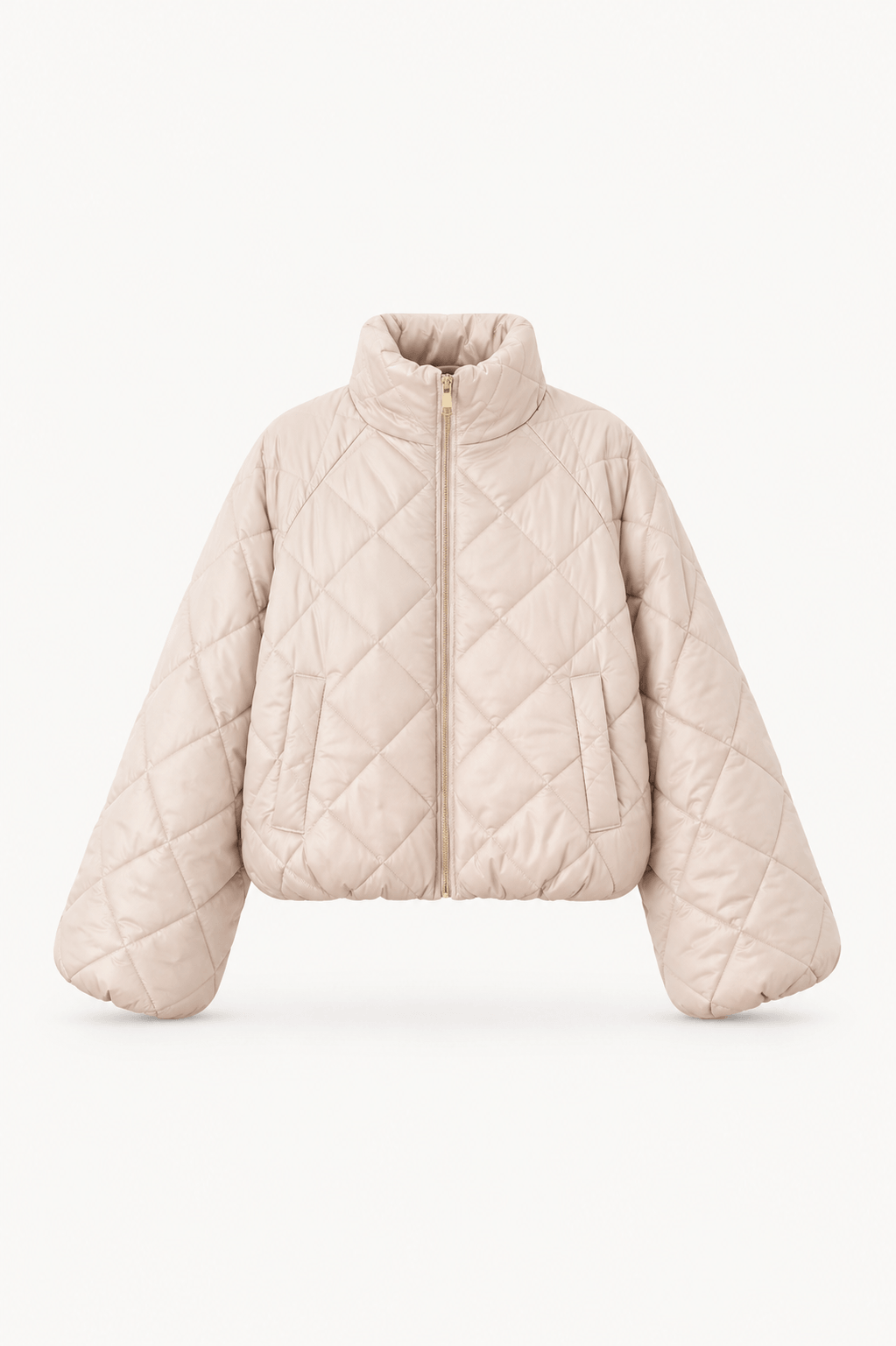 Mila Stepp-Bomber Jacke Creme