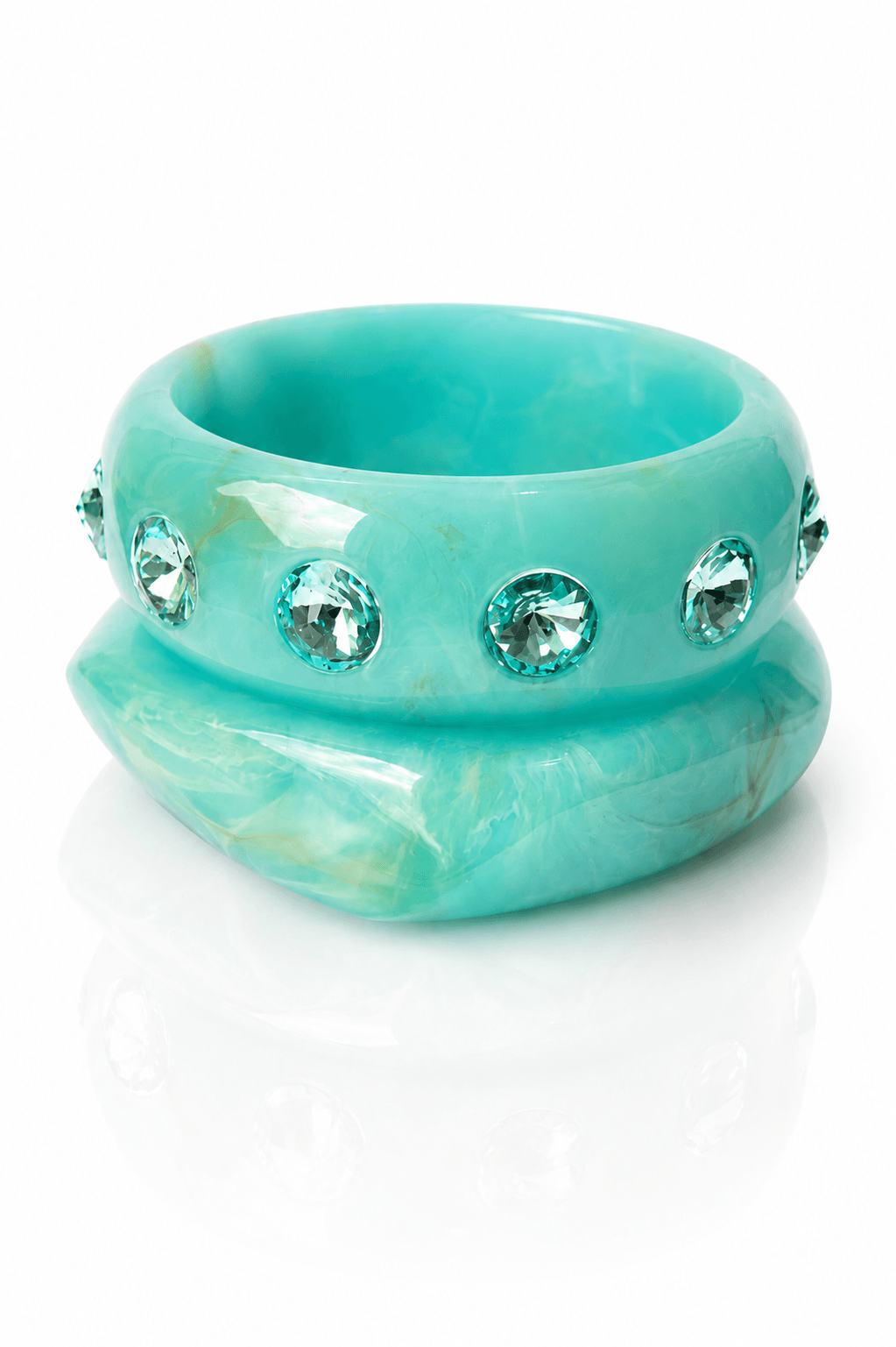 Aqua Marble Armreif Bangle Set