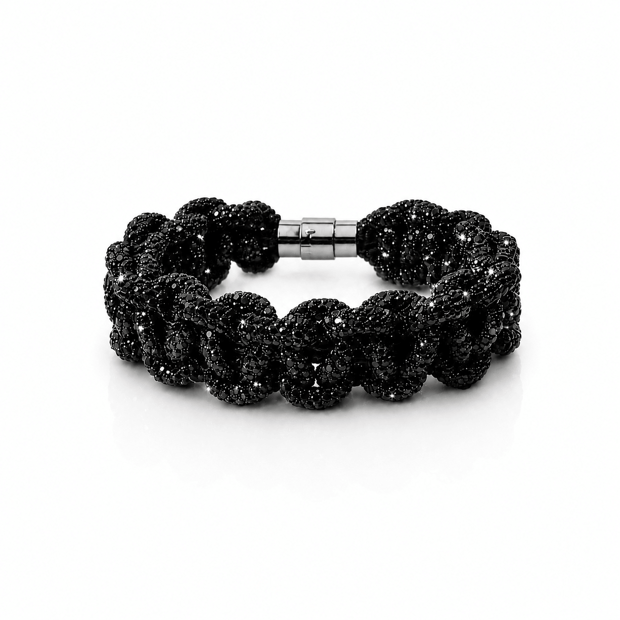 Crystal Affair Armband – Braided Noir