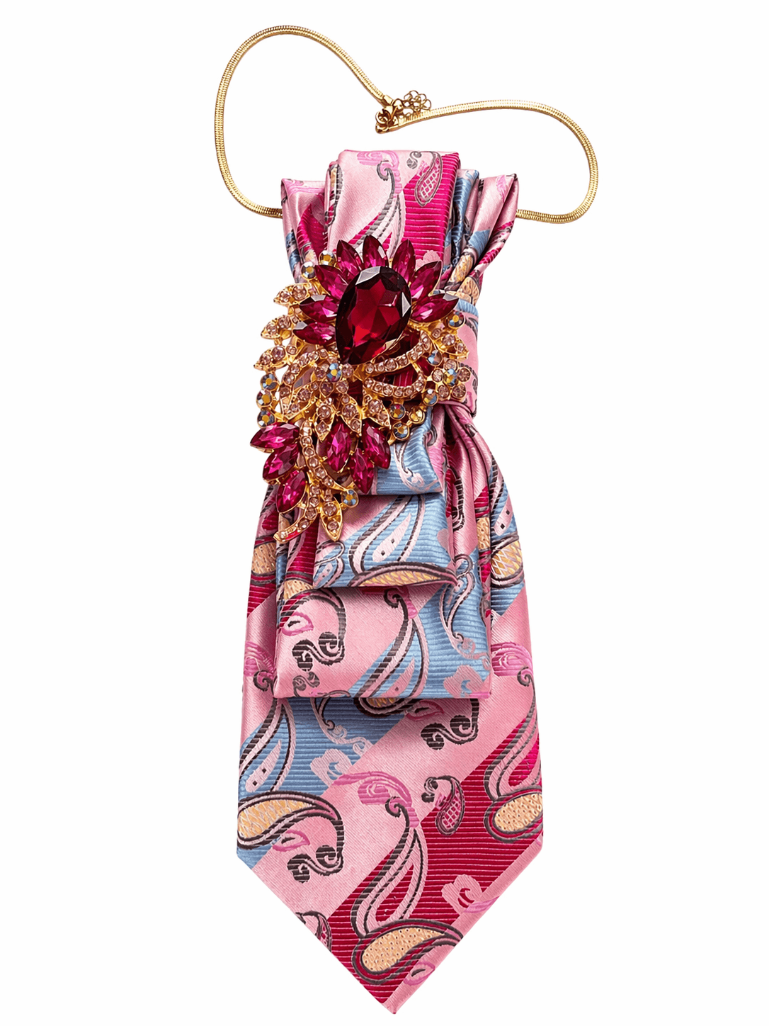 Signature Affair - Rosé Paisley Ornament Brosche - CASAPARI Schmuck & Mode Düsseldorf