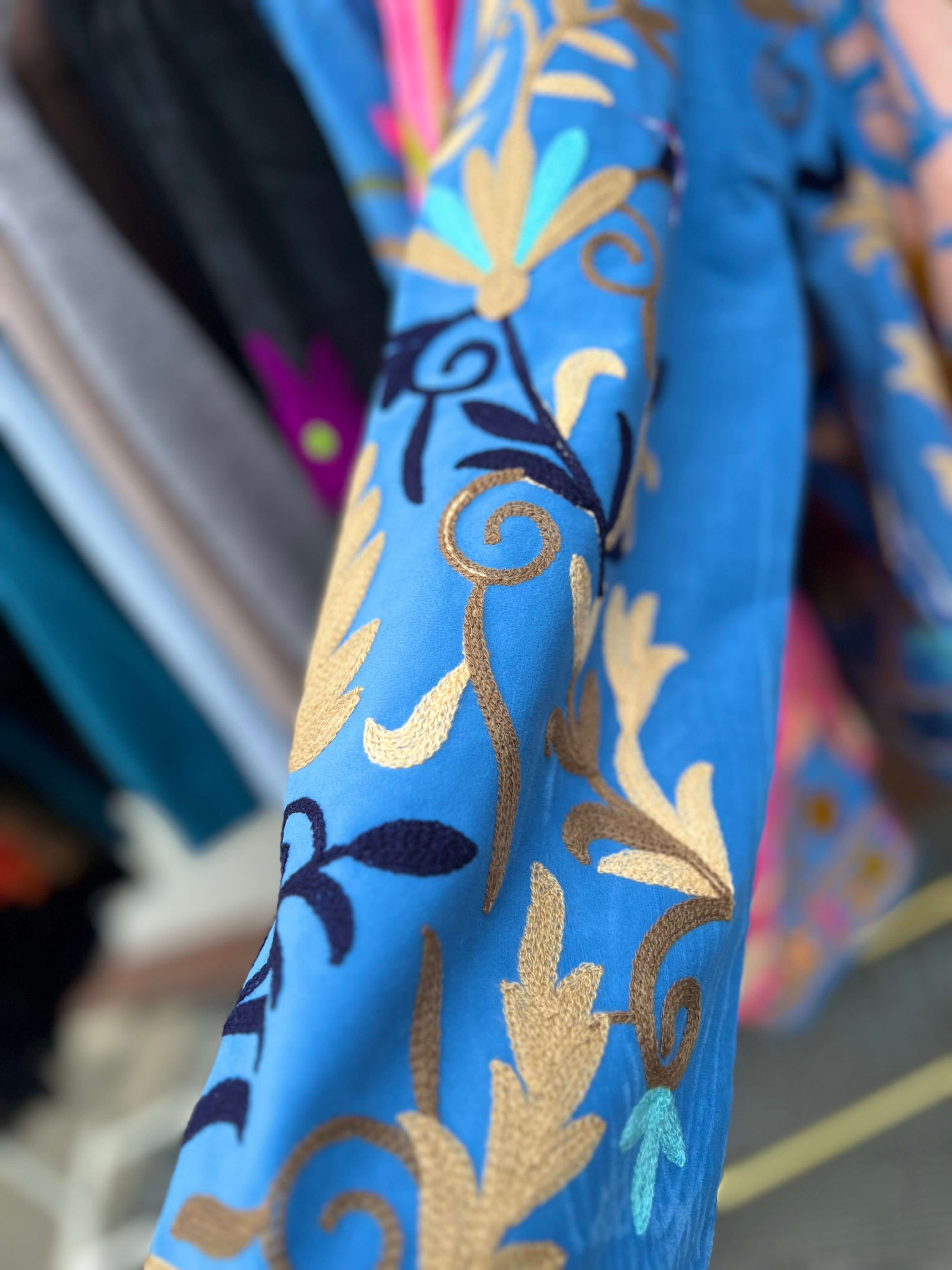 Embroidered Couture Wende Jacke - Sky Blue