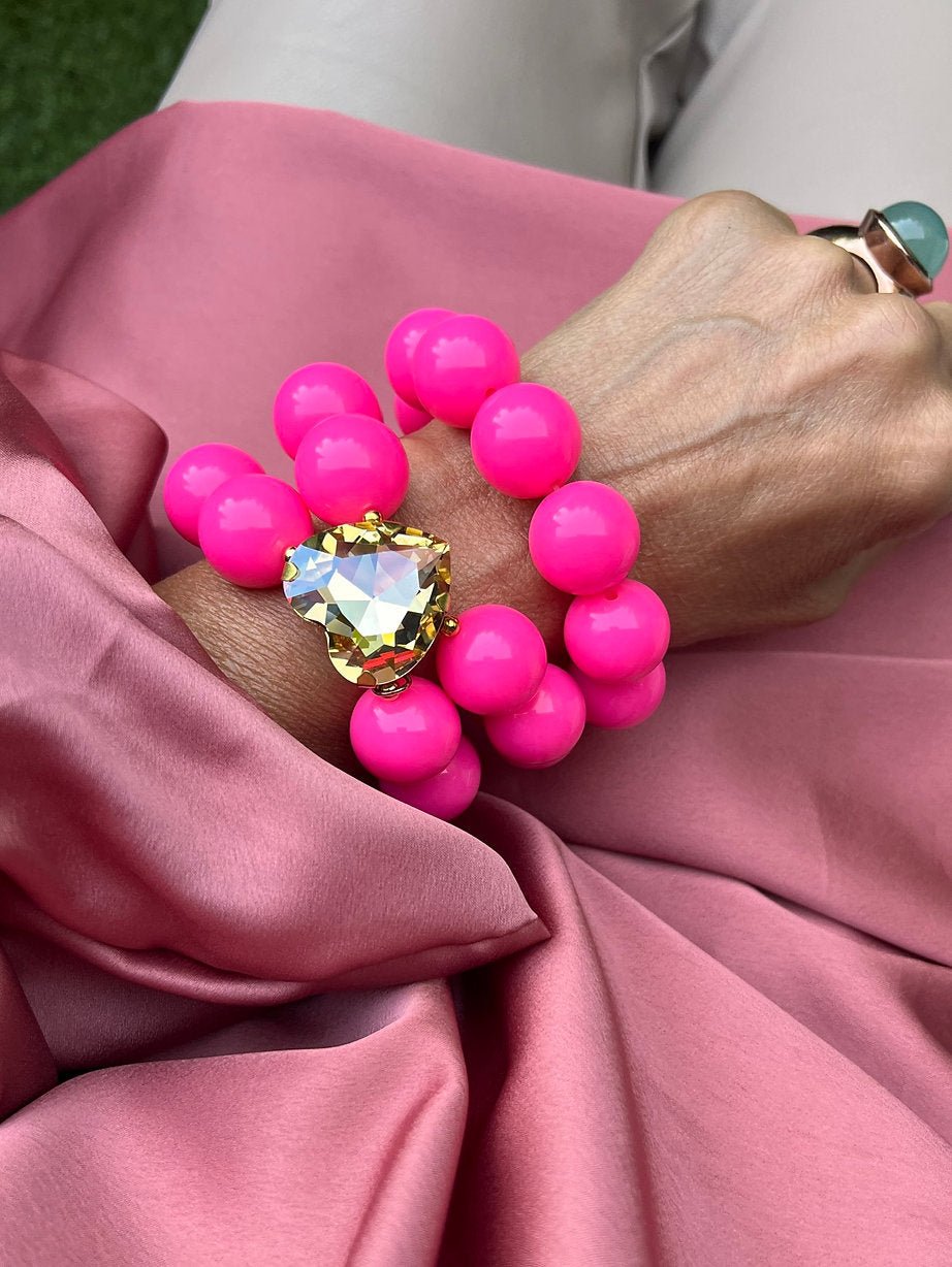 CASAPARI® Statement Armband Set Bijou Hot Pink handgefertigt - CASAPARI Schmuck & Mode Düsseldorf