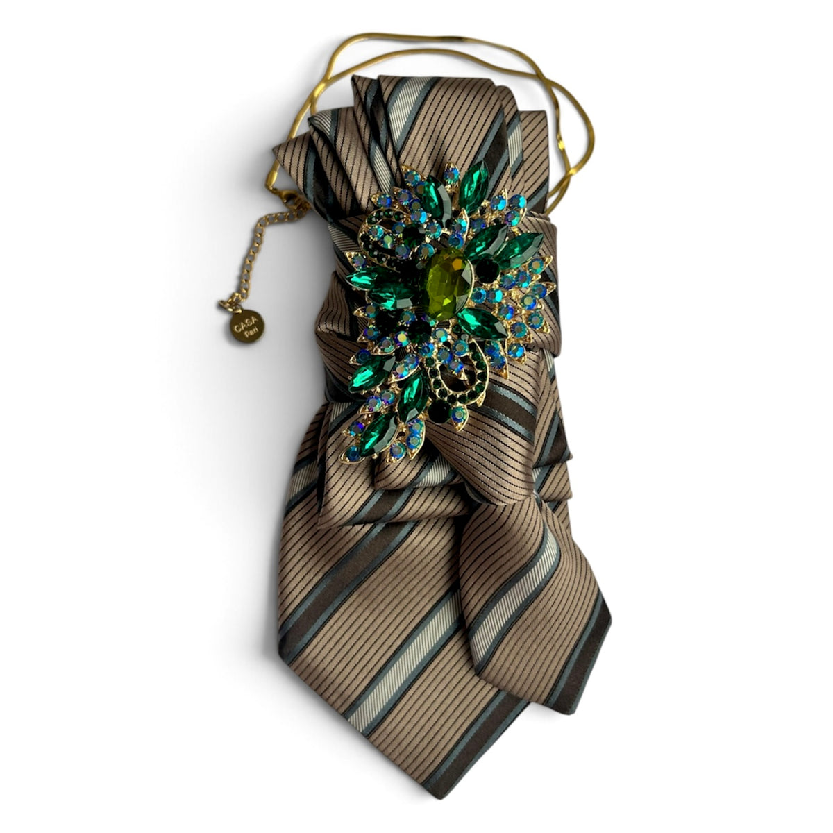 Silk Affair Emerald Treasure Vintage-Seidenkrawatte, Originalprodukt