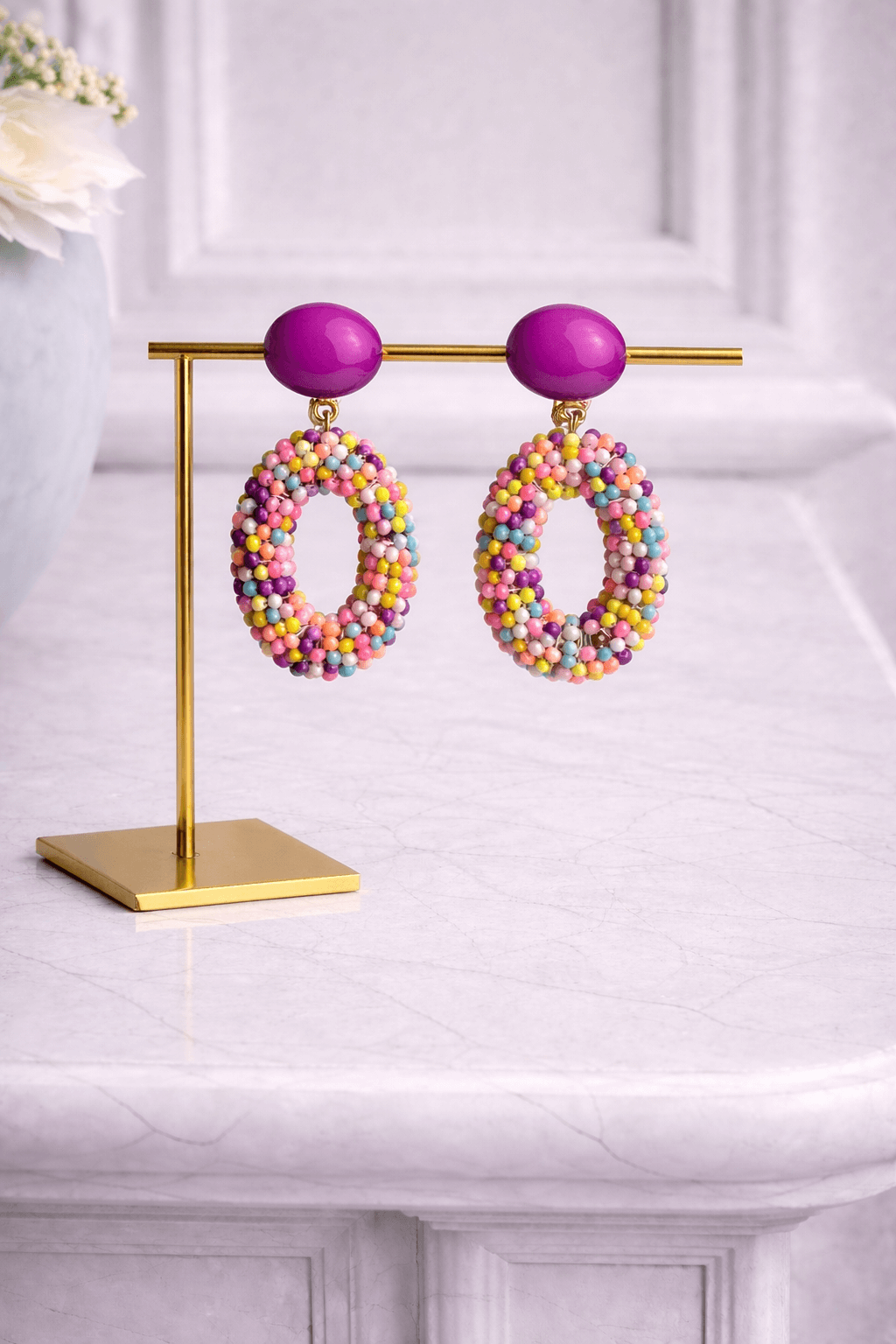 Candy Ohrringe Bunt Lila - CASAPARI Schmuck & Mode Düsseldorf