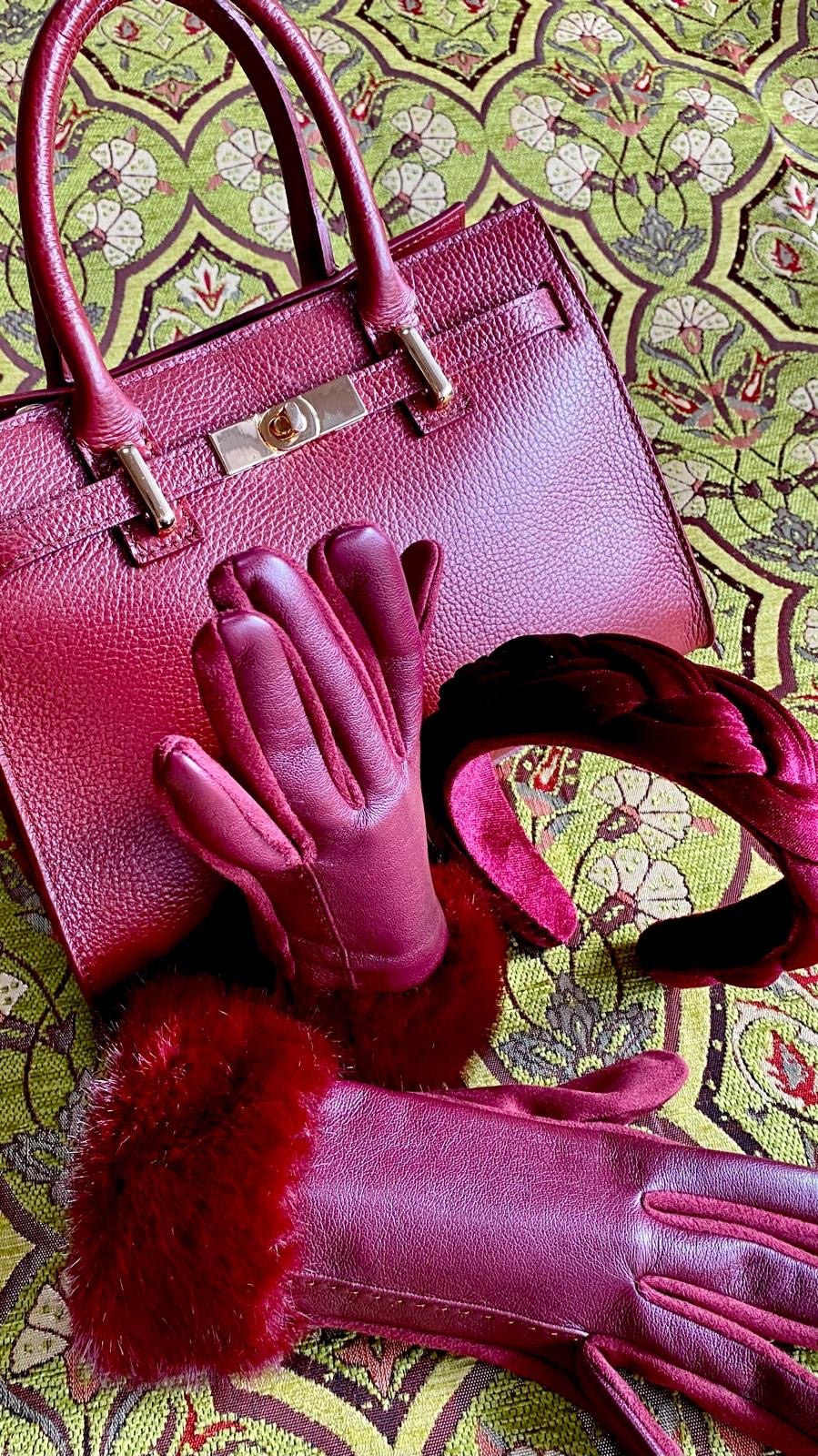 Milano Elegance Bag Ledertasche Burgundy - CASAPARI Schmuck & Mode Düsseldorf