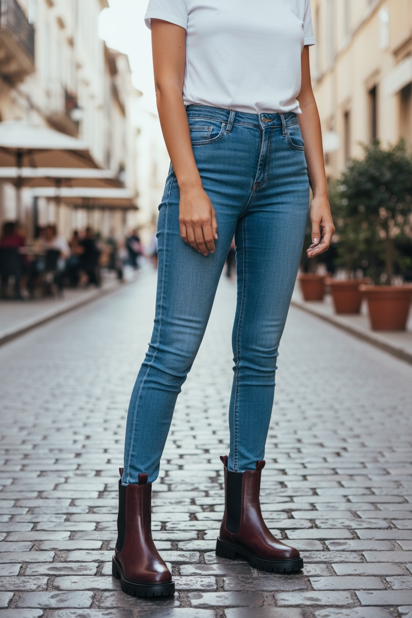 Boots Elisa in Burgundy