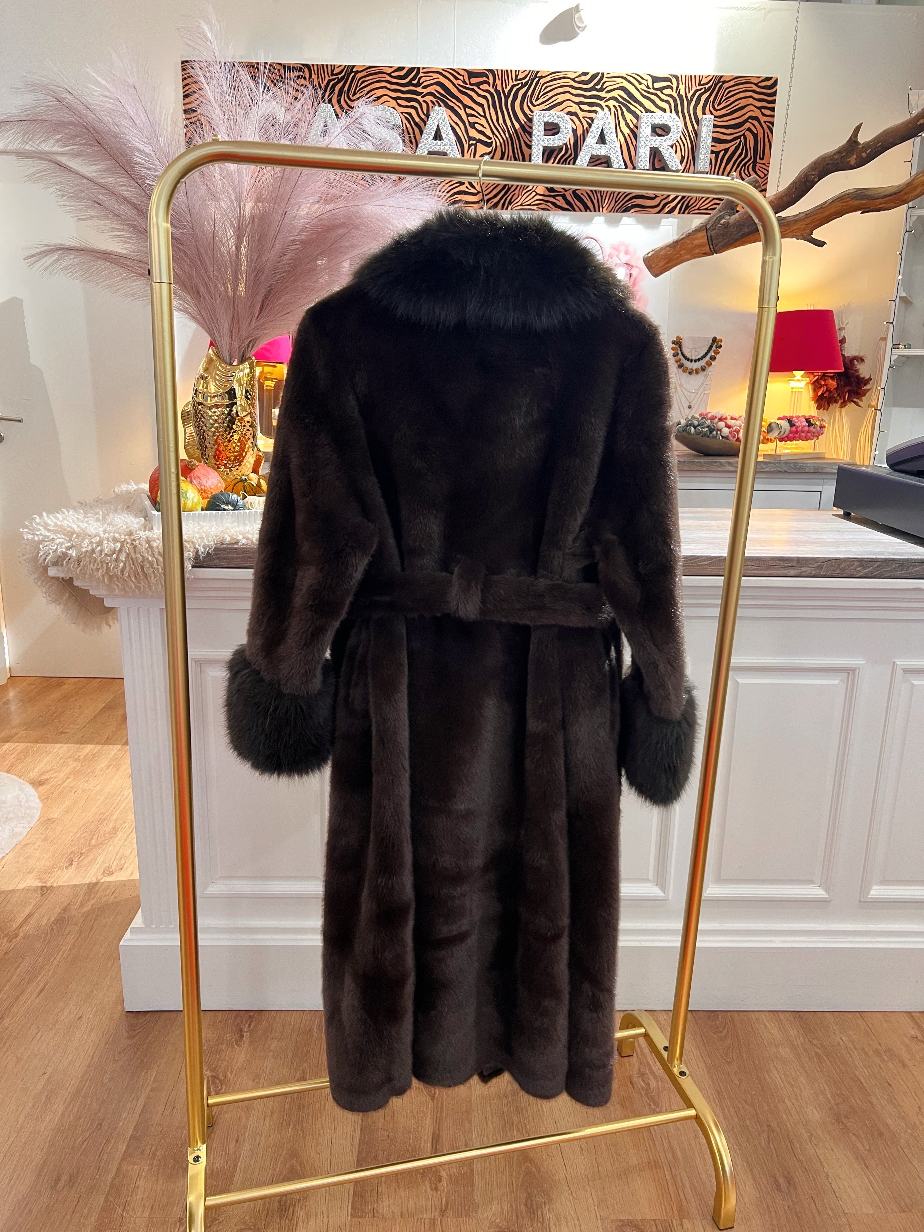 Faux Fur Coat Mink Touch
