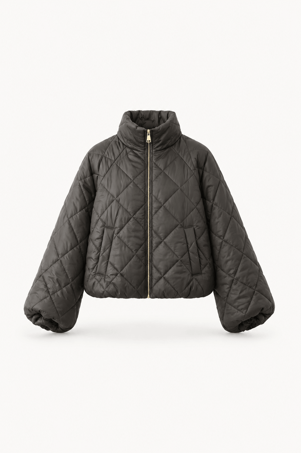 Mila Stepp-Bomber Jacke Taupe