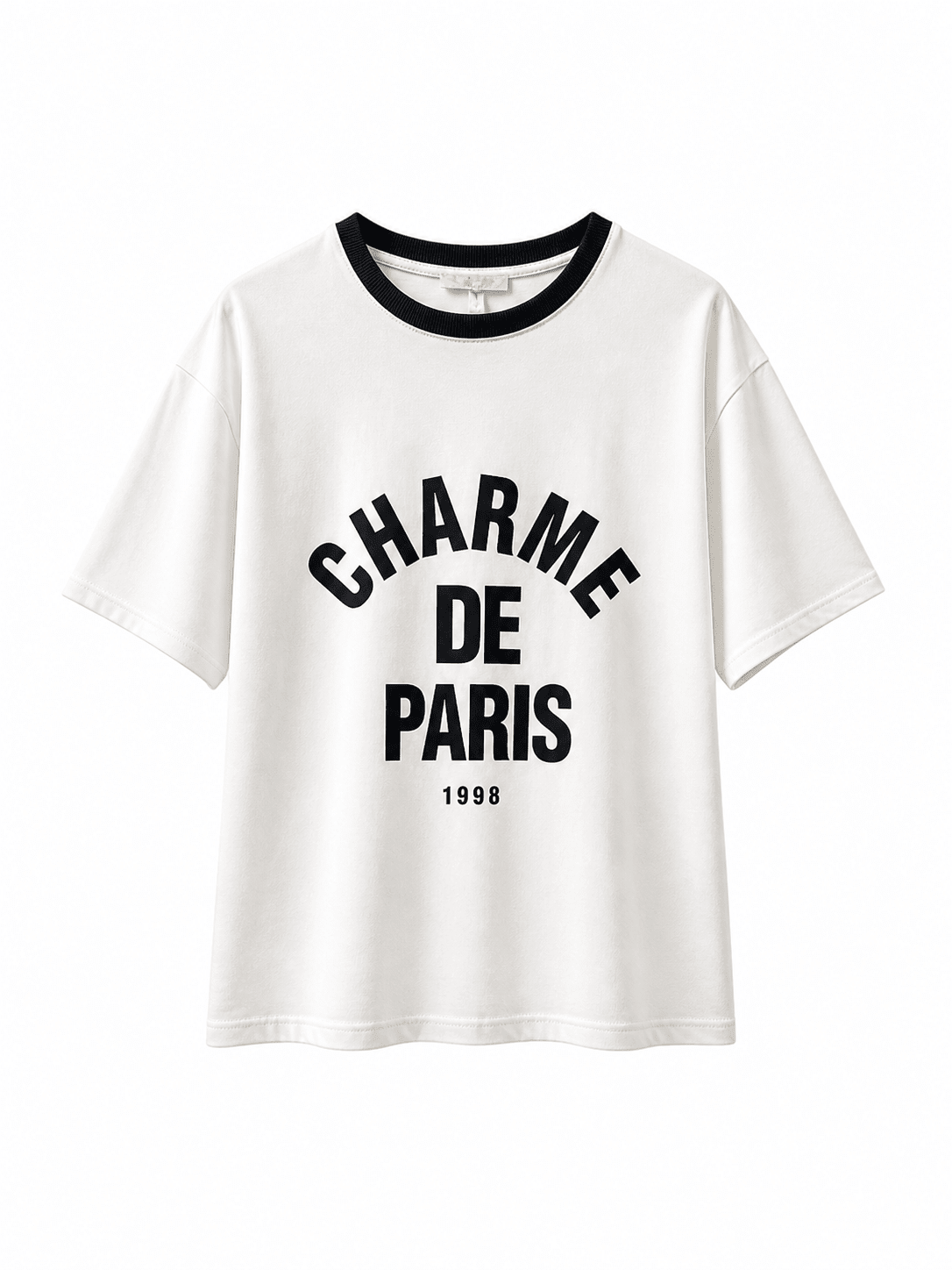 Paris Charme Oversized T-Shirt Weiß & Schwarz - CASAPARI Schmuck & Mode Düsseldorf