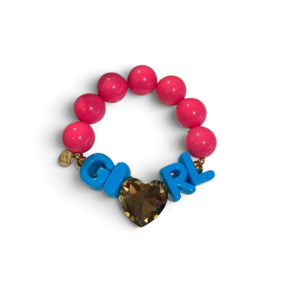 Candy Heart Girl Armband Pink Türkis