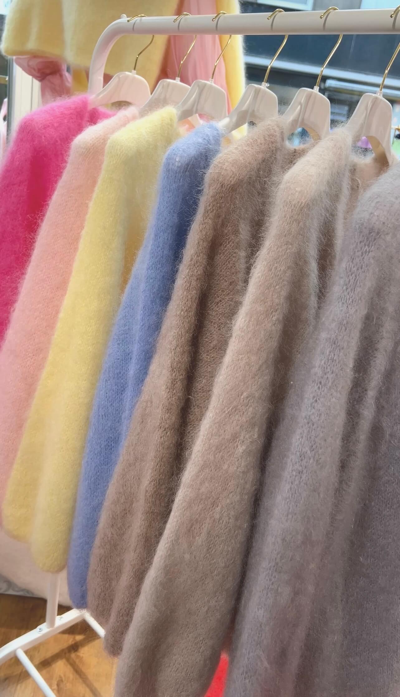 Kid Mohair Strickjacken - 7 Farben • im Video