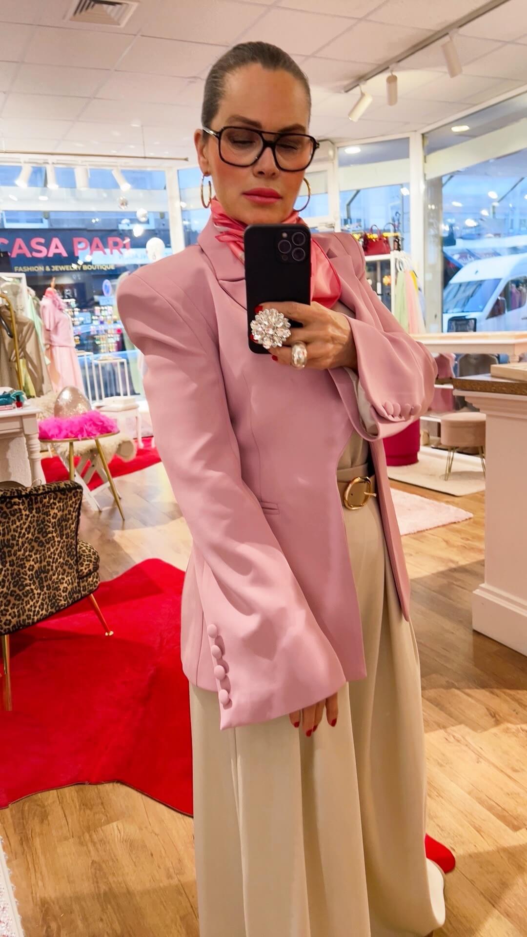 Soft Sleeve Blazer Blush Rosa m-l • im Video