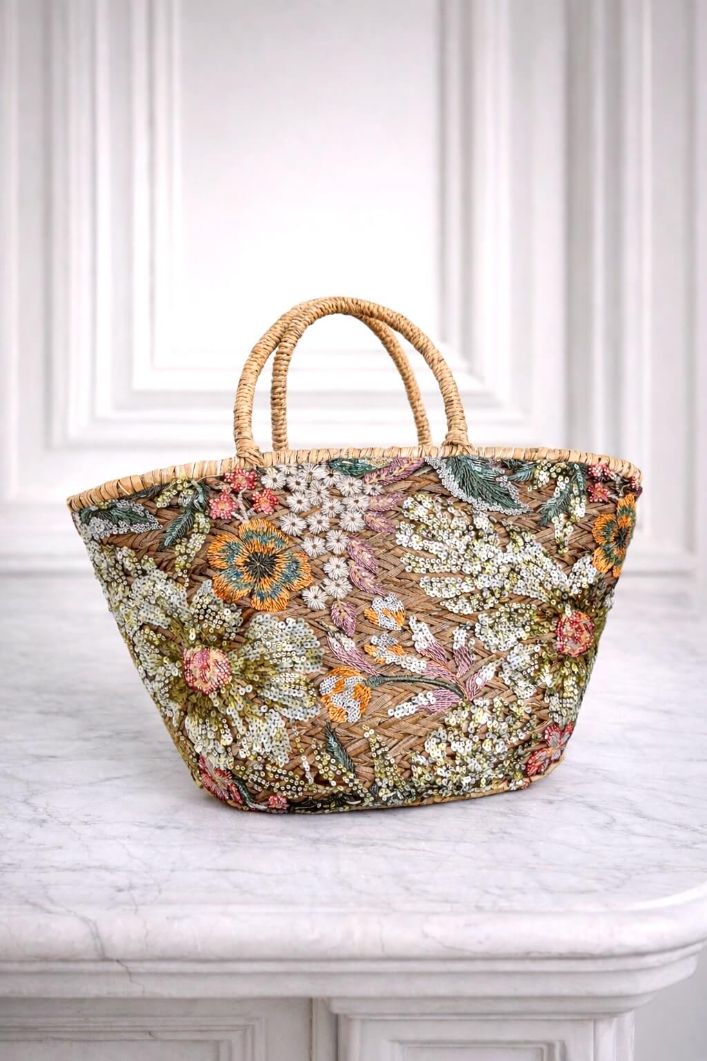 Summer Bloom Basttasche - Soft Meadow