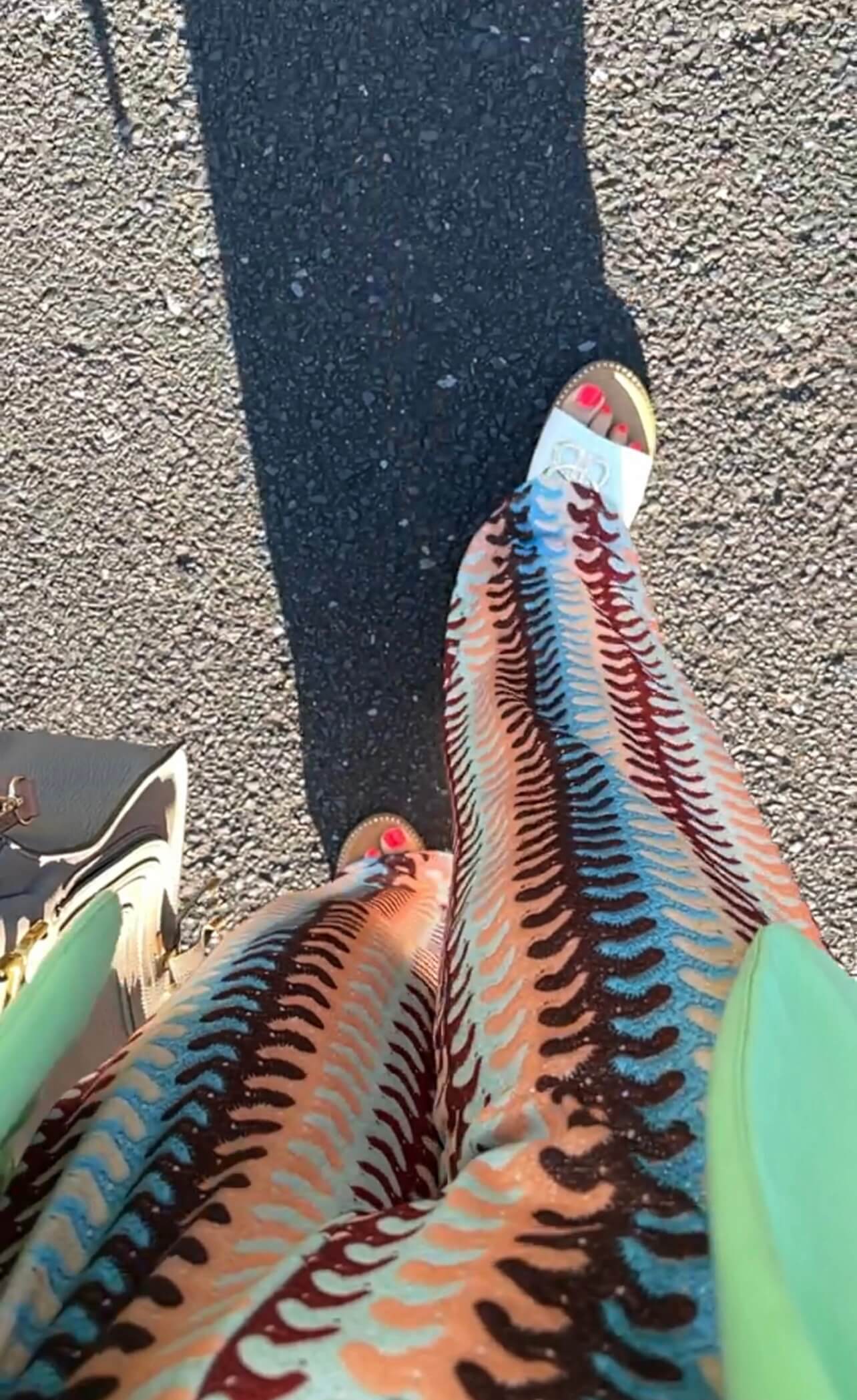 Palazzo Monaco Pants - Peach Turquoise - CASAPARI Schmuck & Mode Düsseldorf