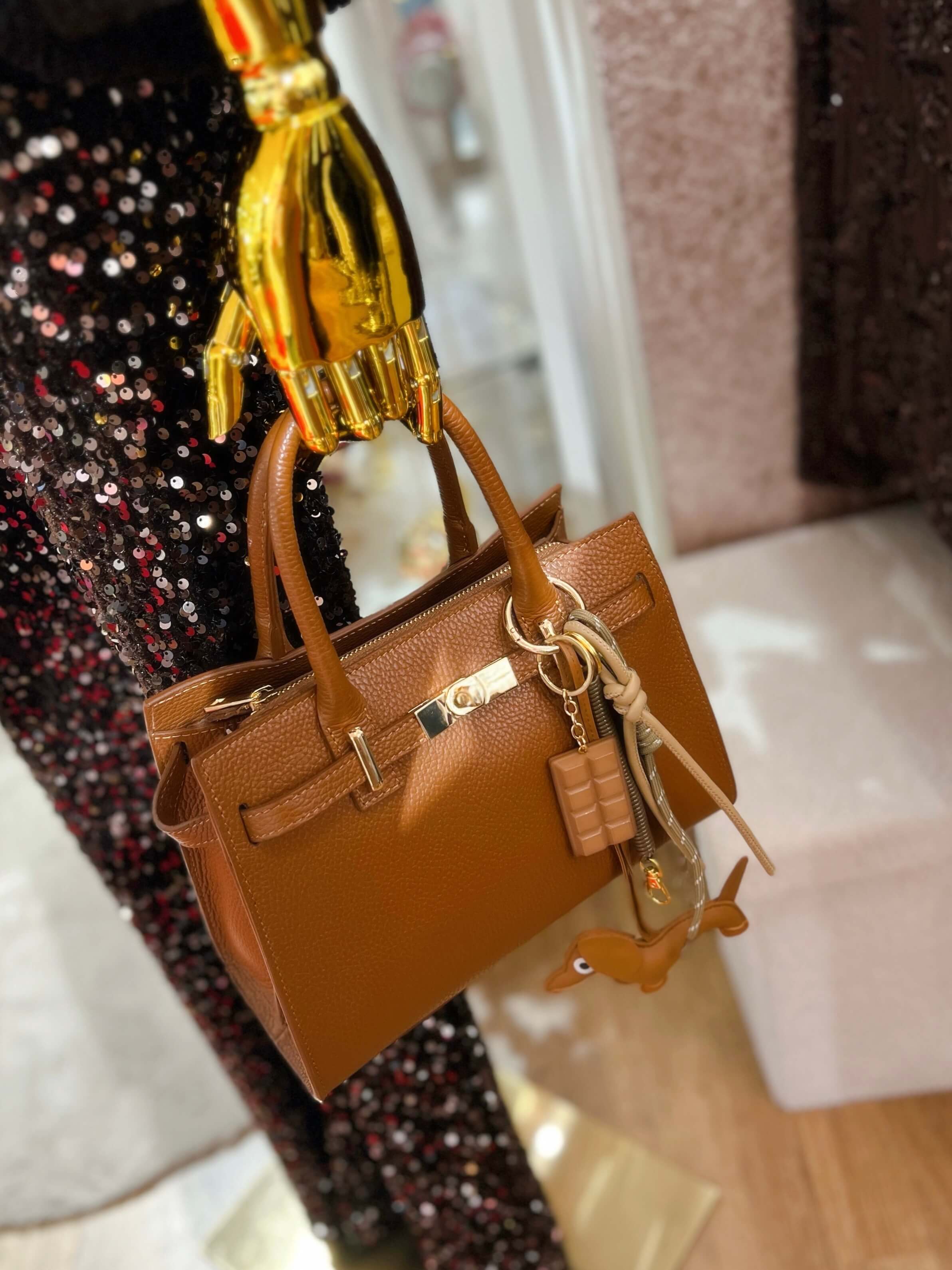 Milano Elegance Bag Ledertasche Camel - CASAPARI Schmuck & Mode Düsseldorf