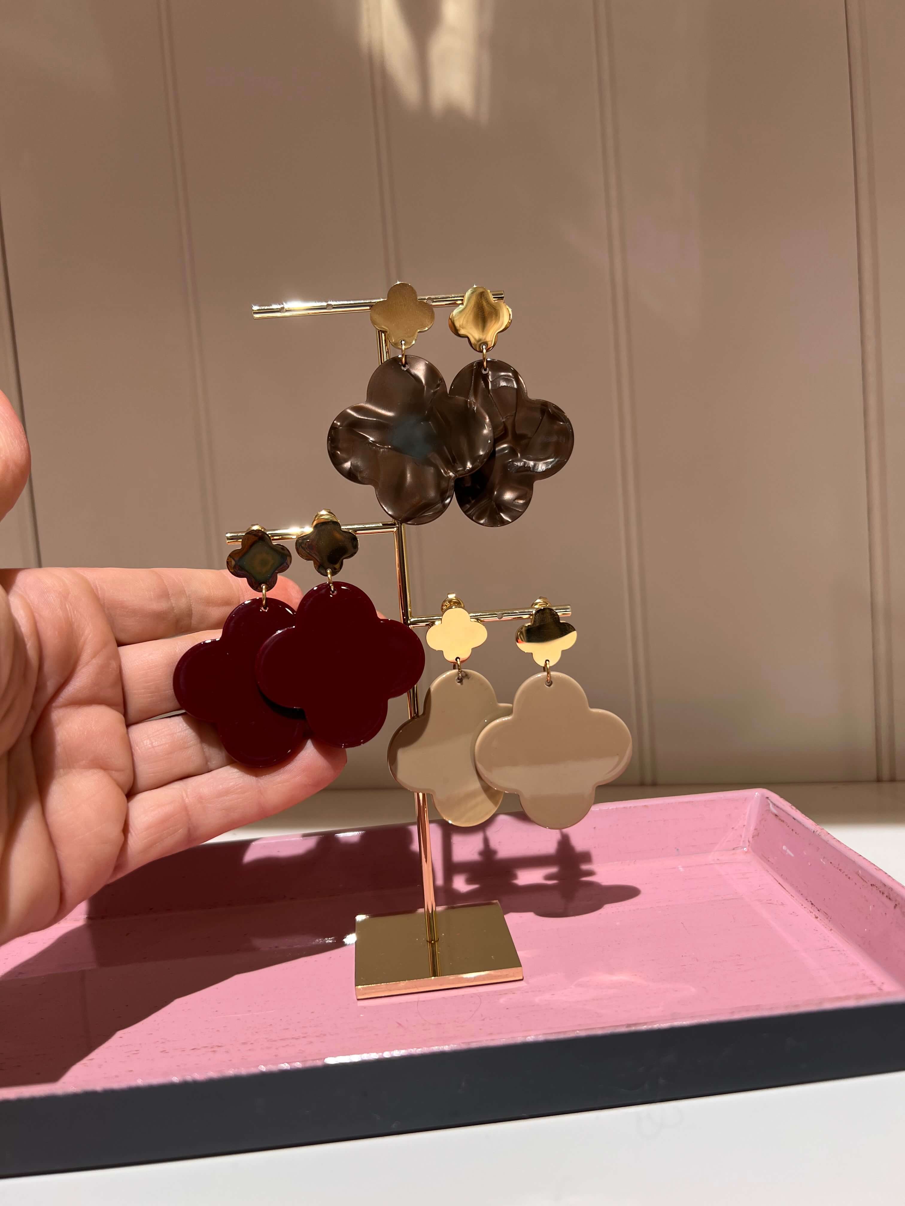 Ohrstecker Clover Chic 3 Farben - CASAPARI Schmuck & Mode Düsseldorf