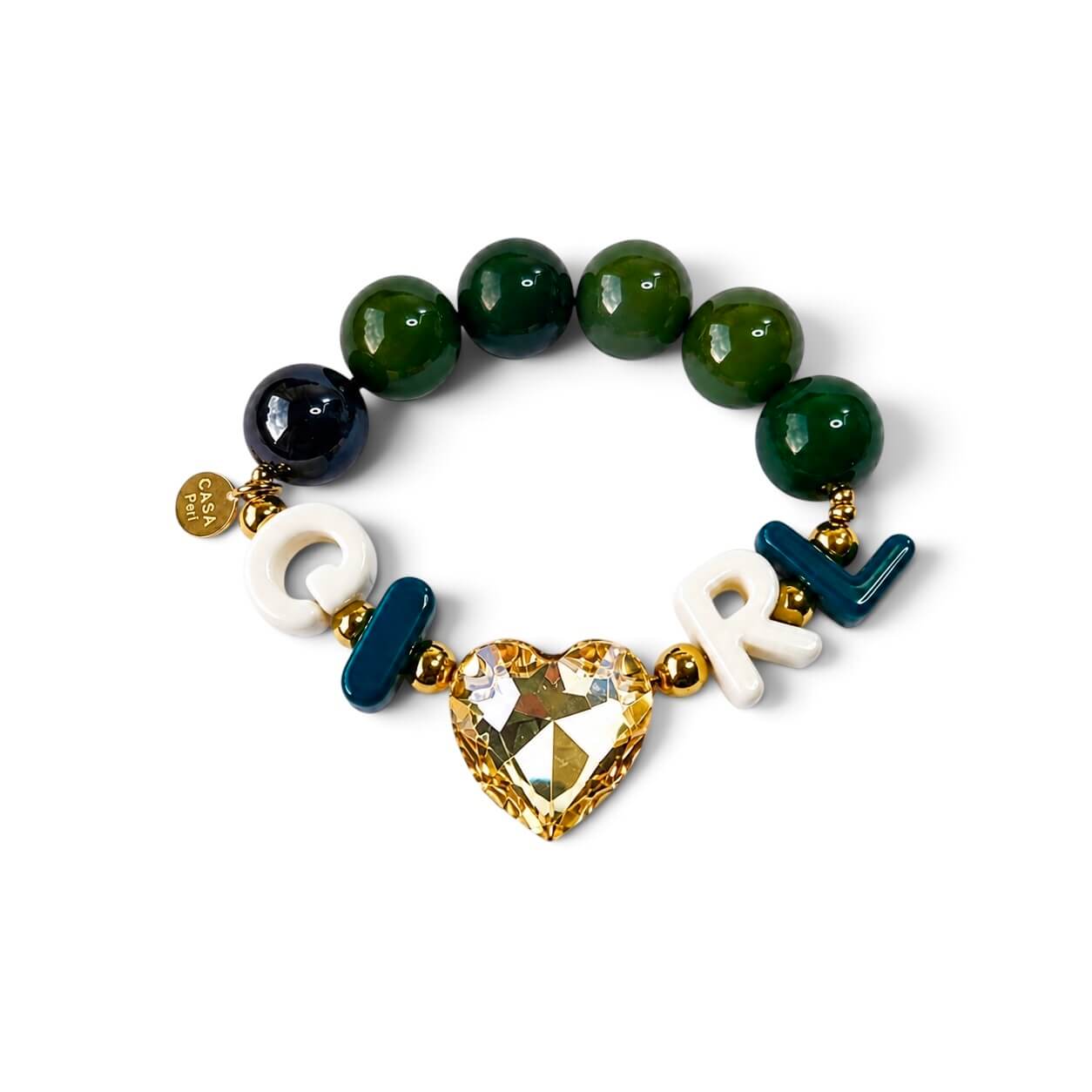 Armband GIRL - Oliv Green