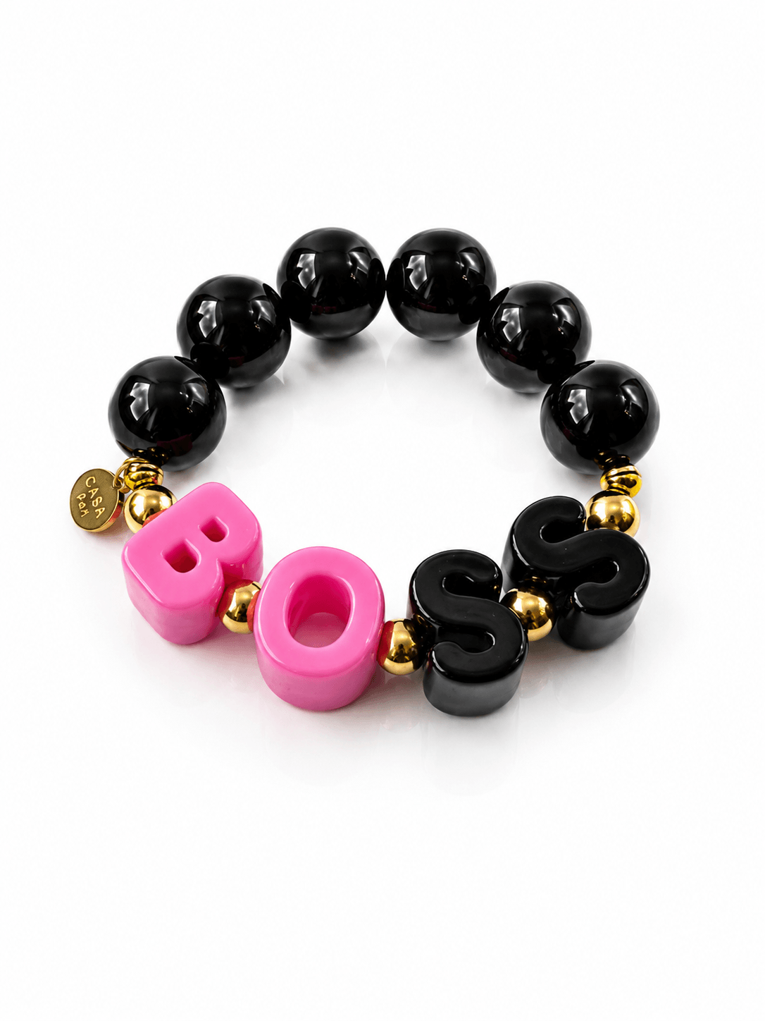 BOSS BABE - Letter Bracelet Set Noir